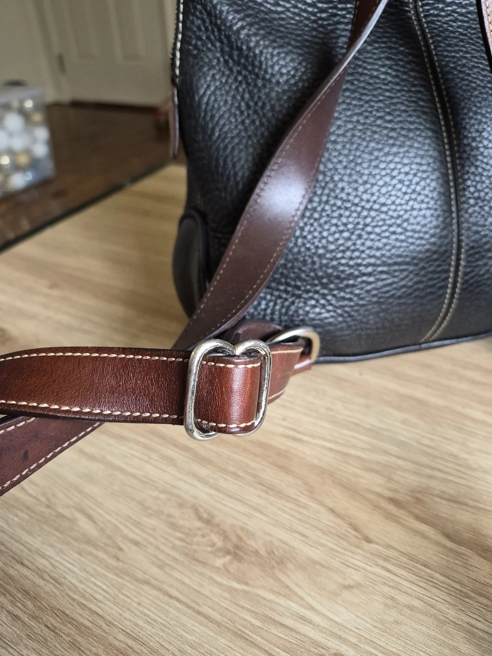 Dooney & Bourke Black Pebble Leather Mini Backpack